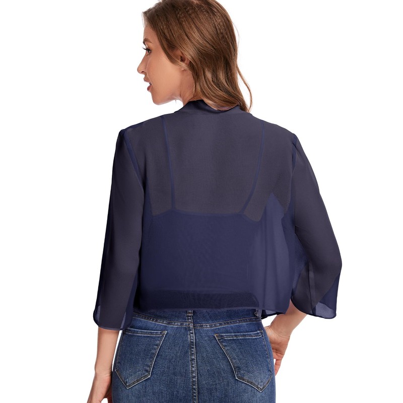 Bbonlinedress Bolero Women's Festive Chiffon Cardigan Elegant Long Sleeve Casual