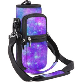 Mibbxea 40 oz Water Bottle Holder Carry Bag - Insulated Bottle Bag with Strap, Water Bottle Holder for Fitness, Camping, Walks, Cycling, Hiking, Outdoor Activities (Starry Sky)