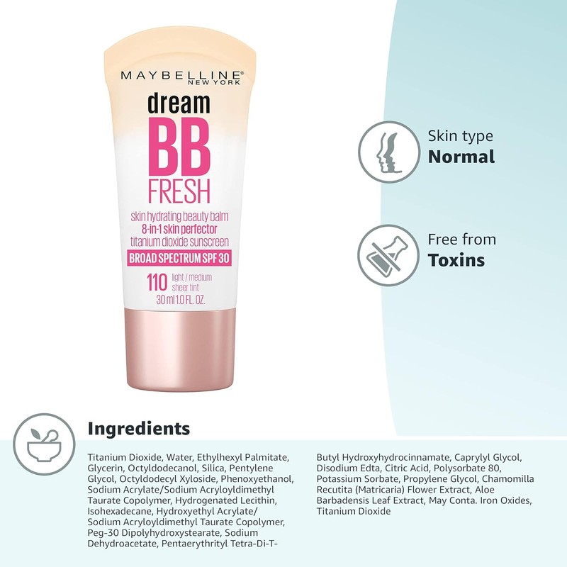 Maybelline Dream Fresh Skin Hydrating BB Cream, 1 fl oz