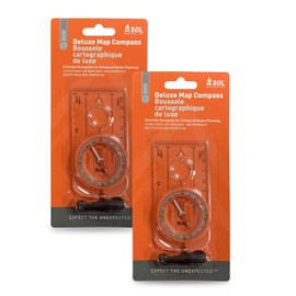 SOL Deluxe Backpacking Map Compass, Pack of 2