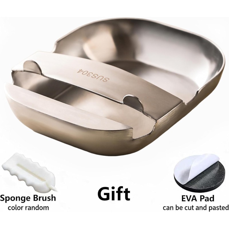 304 Stainless Steel Spoon Rest, Self-Standing Ladle Holder
