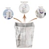 ETELI Wood Wastebasket Small Trash Can Rustic Wooden Garbage Storage