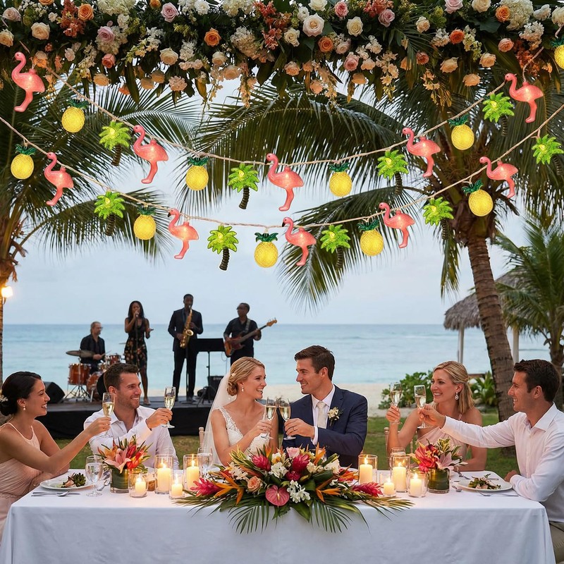 12FT 20LED Summer Hawaiian Themed Party Decorations Lights - LED