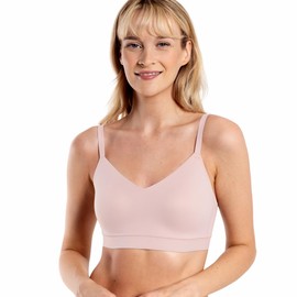 Floatley Cozy Adjustable Bra Comfort Wirefree Seamless Bra with Embedded Pad for Women Size M Crystal Pink
