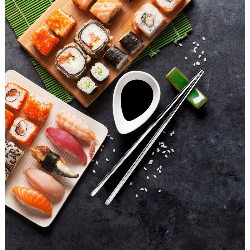 Mandala Crafts Titanium Chopsticks with Case – Titanium Travel Chopsticks