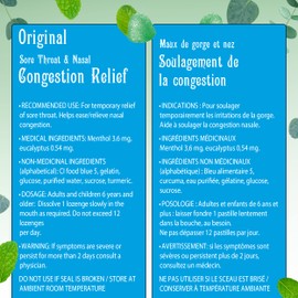 Valda Original – Menthol & Eucalyptus – Sore Throat & Nasal Congestion Relief – 50 Lozenges