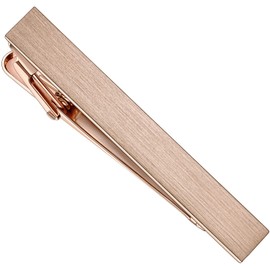 HAWSON 2 Inch Tie Bar Clips for Men Rose Gold Necktie Accessories Perfect Wedding Business Gift