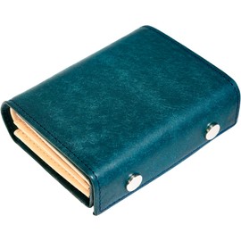 Dom Teporna Mini Wallet, Large Capacity, 24 Cards, Bifold Wallet, Men's Wallet, Genuine Leather, Italian Leather, Box-Shaped Coin Purse, Compact