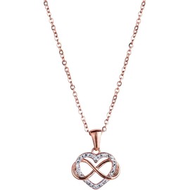 LuckyLy Collares para Mujer Acero Inoxidable y Zirconia Cúbica Regalos Mamá