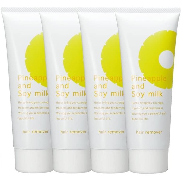 Quasi-drug Suzuki Herb Laboratories Pineapple Soy Milk Hair Removal Cream, 8.1 oz (230 g), 4 Bottles for Approximately 4 Months (V-Line, Unisex, Men's)