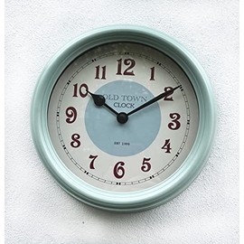 Spring life Vintage Retro Style Round Wall Clock Kitchen American Diner 24cm