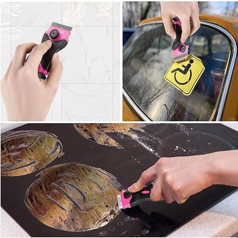 Roczential 2 Pack Double Sided Scraper, Scraper Remover with 20