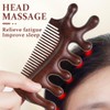 WKRTDY Wooden Scalp Massage Comb, Sandalwood, Wide Teeth, No Static