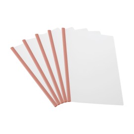 PATIKIL Clear Report Covers with Sliding Bar, 5 Pcs 8 mm Slide-Grip Resume Cover 50 Sheets Capacity, A4 Presentation Folders for File, Resume, Red