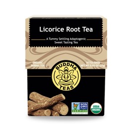 Buddha Teas - Organic Licorice Root Tea - Herbal Tea - For Health & Wellbeing - Immune Health & Digestion Support - Clean Ingredients - Caffeine Free - OU Kosher - 18 Tea Bags (Pack of 1)