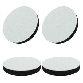 LifCratms 4 Pcs Round Furniture Bed Risers, Self-Adhesive Sofa Tables Risers Adds 1/2" Height with Felt Pad (Black, 4.72" Width)