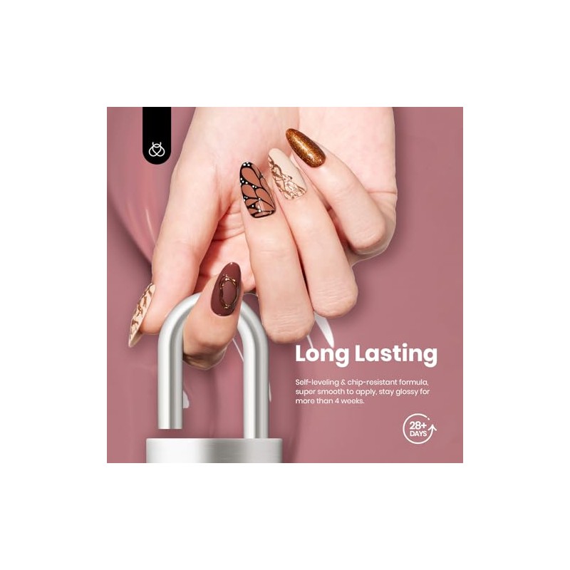 Beetles Esmalte en Gel Nude Invierno, Kit de 6 Colores