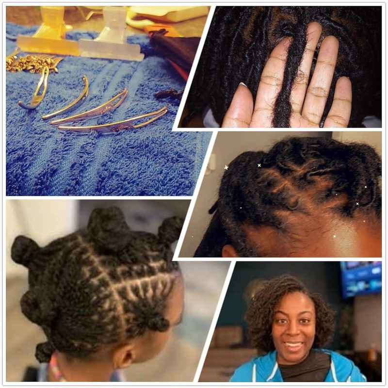 4pcs Dreadlock Tool Sisterlock Interlocking Tools Retighten Tool EasyLoc for