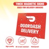 3 Pack Doordash Car Magnet Sign for Delivery Drivers Magnetic