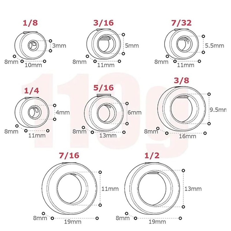 8Pcs Drill Bit Depth Stop Collar Set, Drill Depth Stop