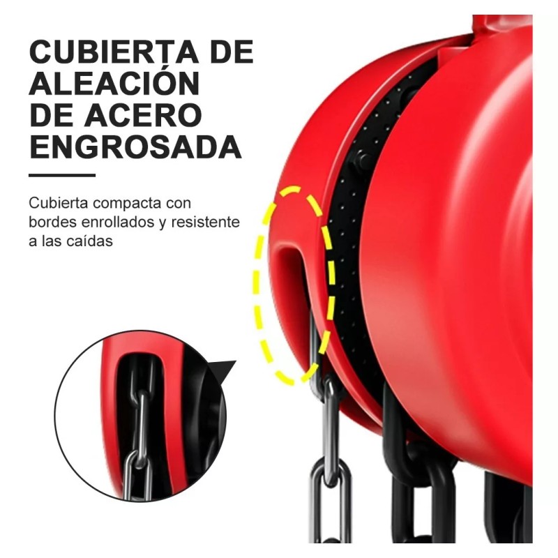 licbox Polipasto Manual De Cadena 1 Tonelada Con Cadena De