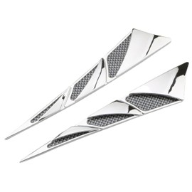 karim Dummy Duct Car Hood Side Fender Sticker Seal Aero Custom Dress Up Parts Air Duct General Purpose 2 Pieces Left and Right 2 Pieces Plating (Plated)