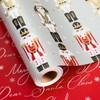 Merture Red Nutcracker Christmas Wrapping Paper Roll - 17 In