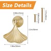 MOROBOR Ginkgo Leaf Shape Knob Handles, 12 PCS Golden Drop