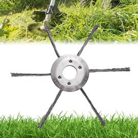 JDHTMTCBGX Wire Weed Trimmer Head, Universal Steel Wire Trimmer Head Twisted Steel Wire, and Durable, Steel Wire Trimmer Head for Removing Lawns, Terraces, Etc. (230MM-6blades-25.4MM)