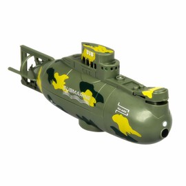 OBEST Mini RC Submarine Toy, Remote Controlled Diving Boat Model, 6 Channel Simulated Military Camouflage Submarine, Electric Underwater Ship, Birthday Gift for Children from 3 Years