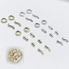 Nail Art Donut Chunk Frame Parts Gold Silver Total 12 Types (WA98C42) / 네일아트 도넛 덩어리 프레임 파츠 골드 실버 총12종 (WA98C42)
