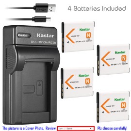 Kastar NP-BN1 BC-CSN Battery or Slim Charger for Sony Cyber-shot DSC-W560 W570 W580 TX5 - 1 Charger + 3 Batteries