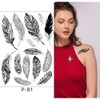 6 Sheets Feather Tattoos Mandala Tattoos Hand Tattoo Set Kira