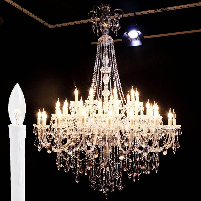 Candelabra E12 Light Socket,Length Adjustable Ceramic Bulb Socket for Chandelier