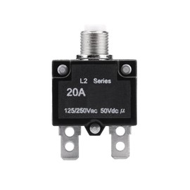 Reset Thermal Switch Circuit Breaker Overload Protector for Generator Compact Design, Material (20A)