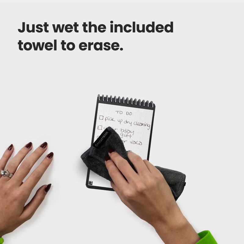 Rocketbook Mini Reusable Smart Notepad, Pocket Size Notebook 8.9 x
