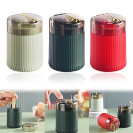 Calkkrer Pack of 3 Pop-Up Automatic Toothpick Distributors, Lightweight Luxury Design Pop-Up Toothpick Distributor, Automatic Toothpick Distributor