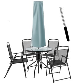 Dafire Patio Umbrella Cover for 7FT to 9FT Patio Umbrellas,1.7m Parasol Covers (Grey 420D),Oxford Fabric Waterproof Market Umbrella Cover with Zip,Parasol Covers for Outdoor Umbrellas with Rod