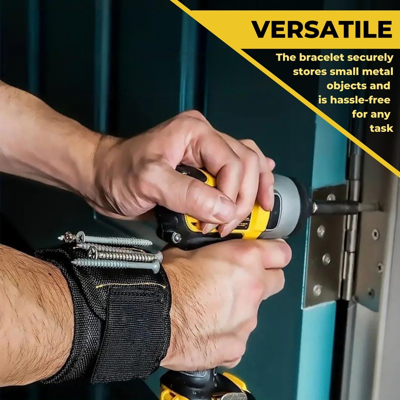 Magnetic Tool Wristband, Magnetic Wrist Strap for Holding Screws, Nails,