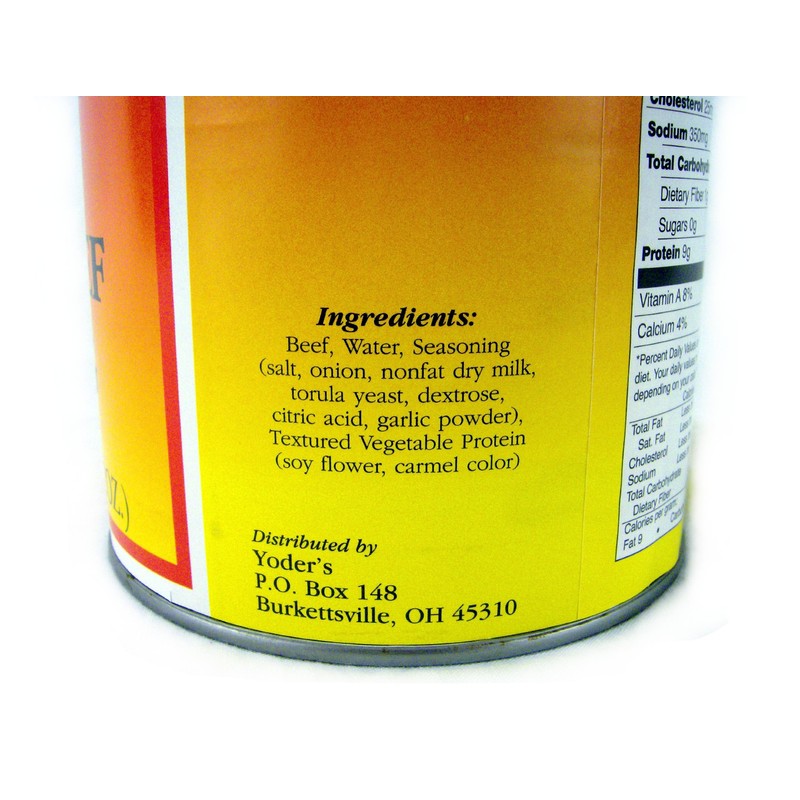 Yoders Taco Beef Filling – 28 oz Can, Pack of