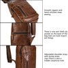 Vintage Full Leather Crossbody Chest Shoulder Sling Bag Men Women