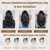 Vigorous Clip in Hair Extensions Long Wavy Synthetic Hairpieces,Natural &