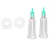 2pcs Finger Cupping Therapy Cups with Silicone Flat Elbow Rings