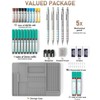 Nicpro 36PCS Blocky Gear Mechanical Pencil Set with Case, Metal