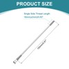 sourcing map 5pcs Double Ended Stud Screws, M5x150mm 304 Stainless