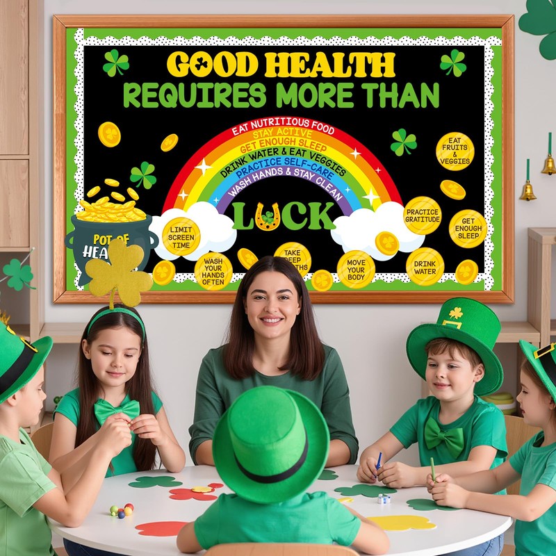 St. Patrick's Day Health Bulletin Board Decorations St. Patrick Party