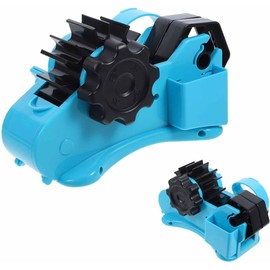 Cortador Automático de Cinta de Rodillos Multipropósito Portátil, Base Estable del Cortador de Seguridad de Cinta Térmica Adecuado para Uso de Oficina, Escuela y Hogar (Azul)