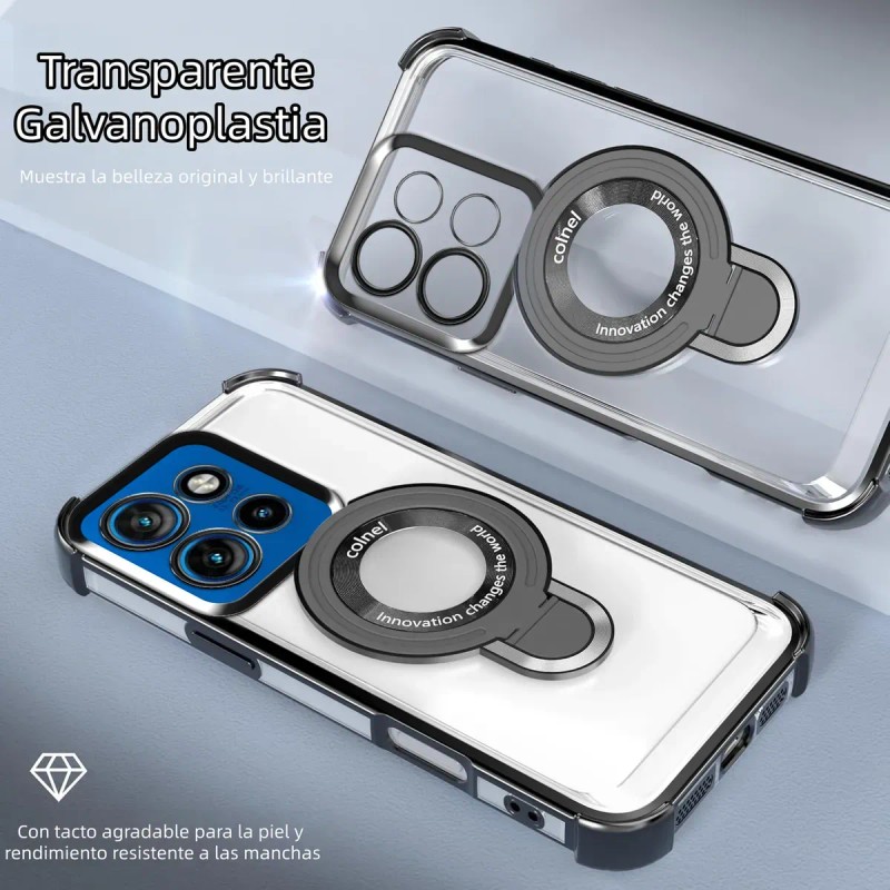 Funda Para Moto Edge 50 Neo Anti-caída Con Soporte De