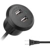 Desktop Recessed Mount USB Power Hub Desk Power Outlet Charging