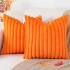 Pallene Faux Fur Plush Fall Throw Pillow Covers 20x20 Set